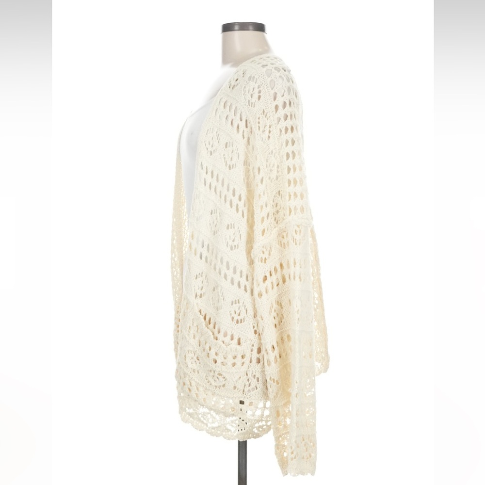 POL Contrasting Pattern Knitted Open Front Cardig… - image 9